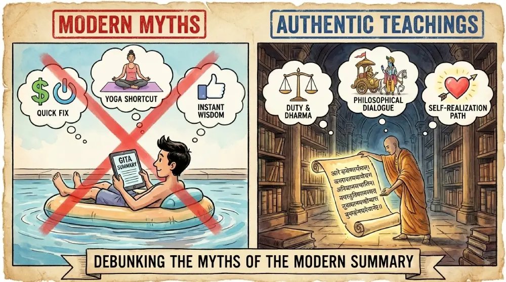What the Bhagavad Gita Is NOT: Debunking the Myths of the Modern Summary
