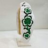 St. Patrick’s White Headbands with Beautiful Green Flower Design