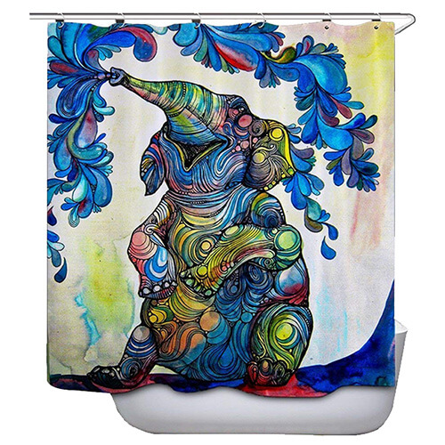 Printed Waterproof Bath Curtains