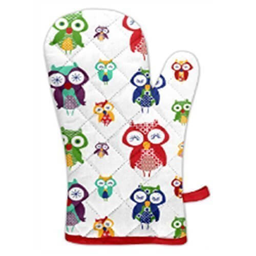 Owl Print Oven Mit
