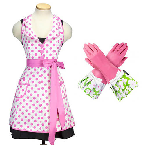 Pink Dot Lenin Apron Set