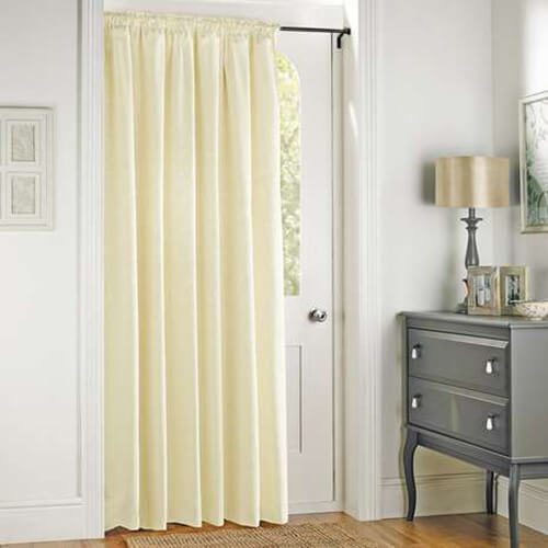 Plain Off White Door Curtains