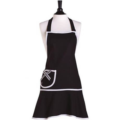 Simple Plain Black Bib Aprons